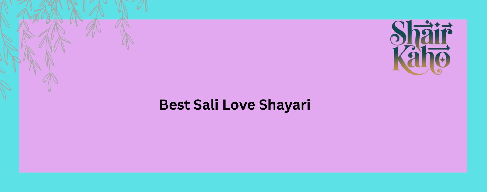 Best Sali Love Shayari